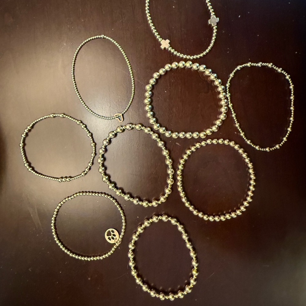 Enewton (Extends) Gold Beaded Bracelet Set